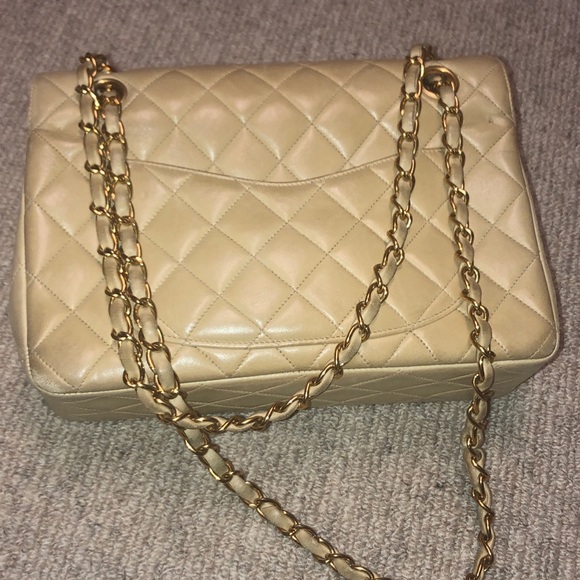 CHANEL Classic Small Double Flap￼ Beige 24K Gold Hardware ￼bag - Picture 8 of 11